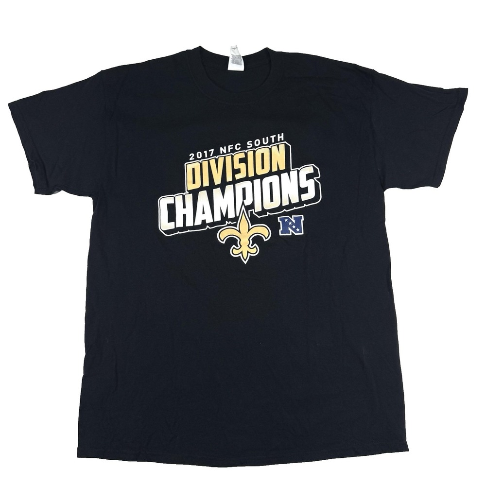New Orleans Saints 2017 NFC South Division Champions Gildan Men's L Black TShirt
